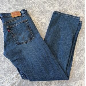 Levi's Low Slouch Jeans Women's Relaxed Straight Leg Y2K Denim Blue